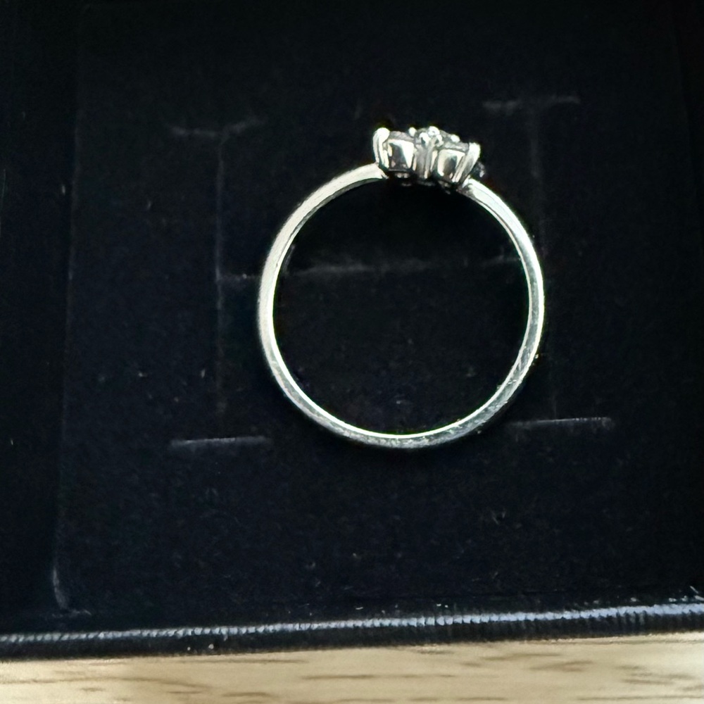 Platinum Natural Diamond Flower Cluster Ring 0.40ctw Pt900 Size 5 3/4 - Picture 12 of 12